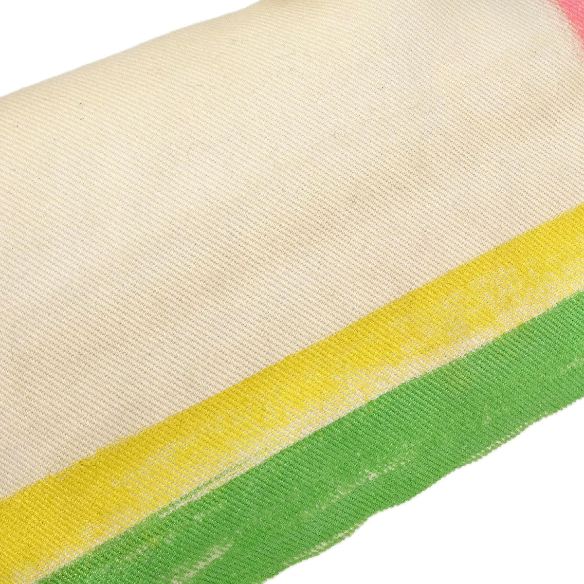 Fendi * White Yellow Baguette Handbag