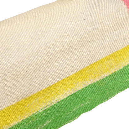 Fendi * White Yellow Baguette Handbag