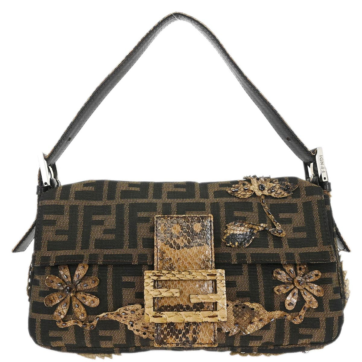 Fendi * Brown Zucca Baguette Handbag