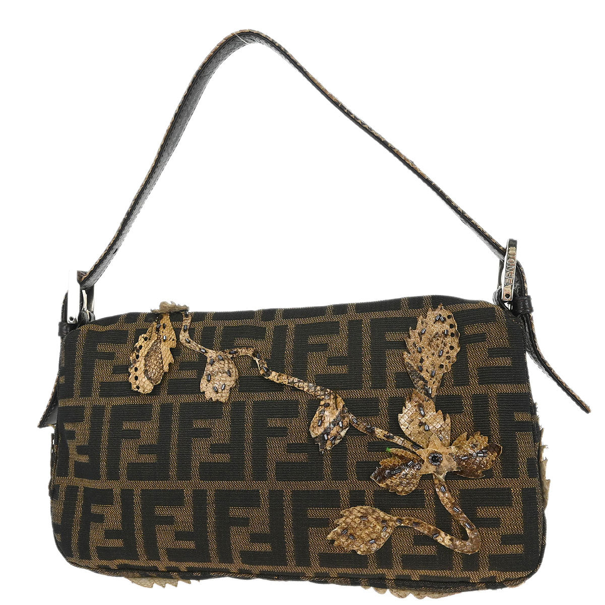Fendi * Brown Zucca Baguette Handbag