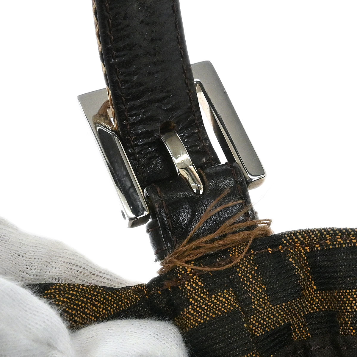 Fendi * Brown Zucca Baguette Handbag