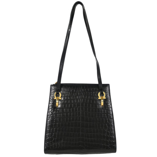 Salvatore Ferragamo * Black Gancini Shoulder Bag