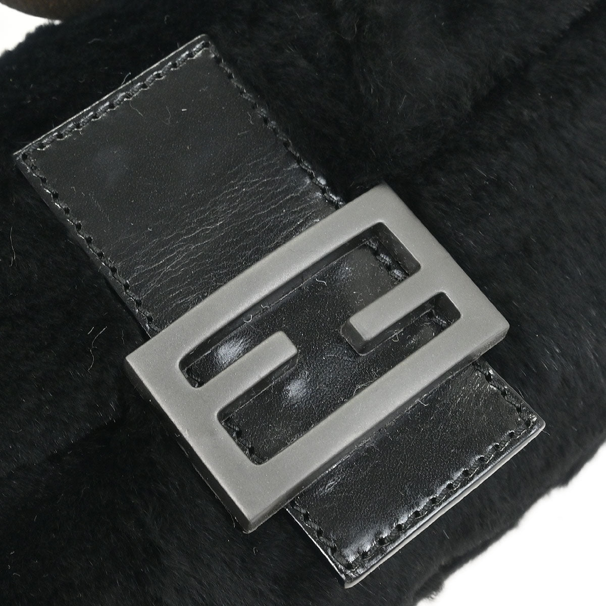 Fendi * Black Fur Baguette Handbag