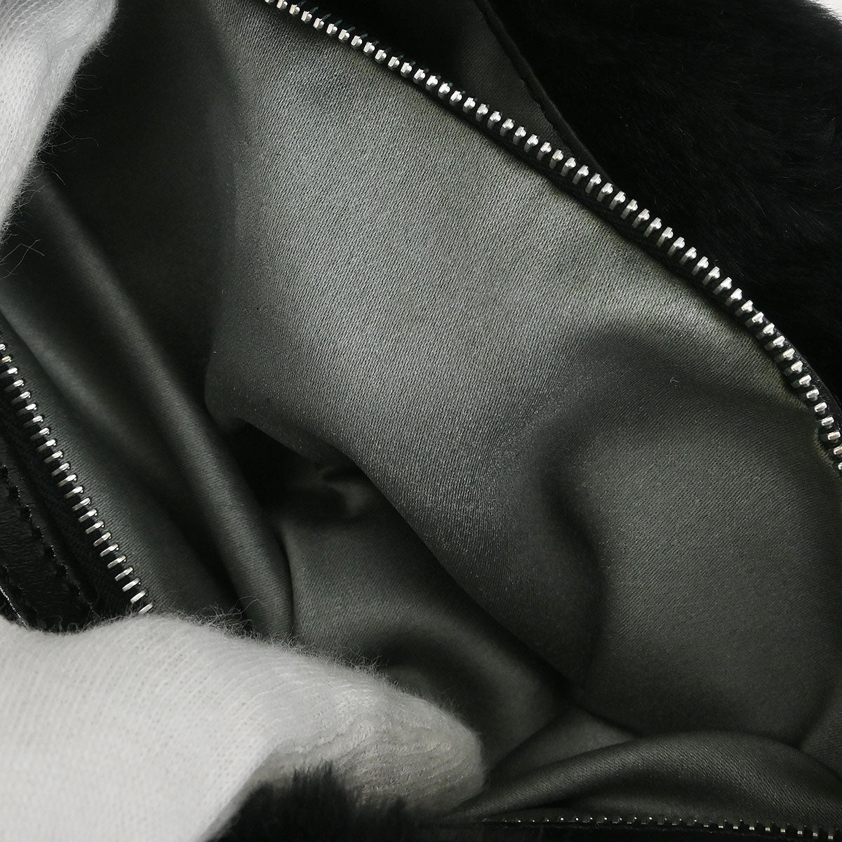Fendi * Black Fur Baguette Handbag