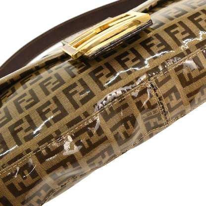 Fendi Brown PVC Zucchino Baguette Handbag