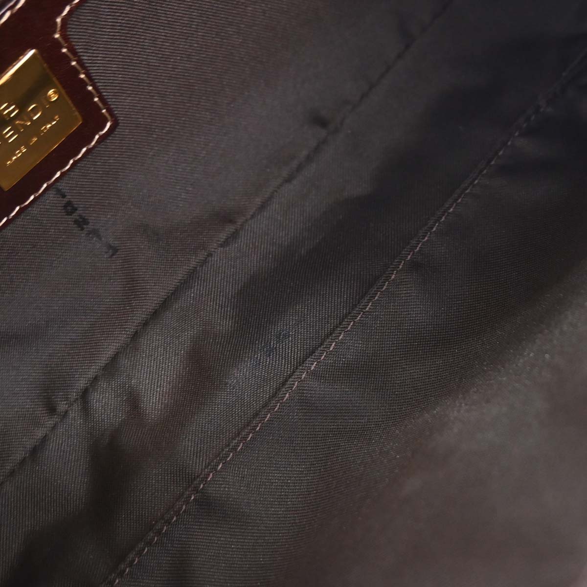 Fendi Brown PVC Zucchino Baguette Handbag