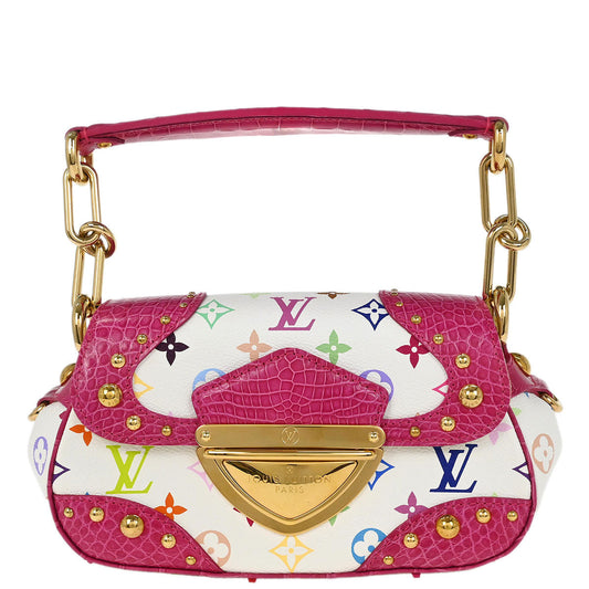 Louis Vuitton * Pink Multicolor Crocodile Marilyn M40450