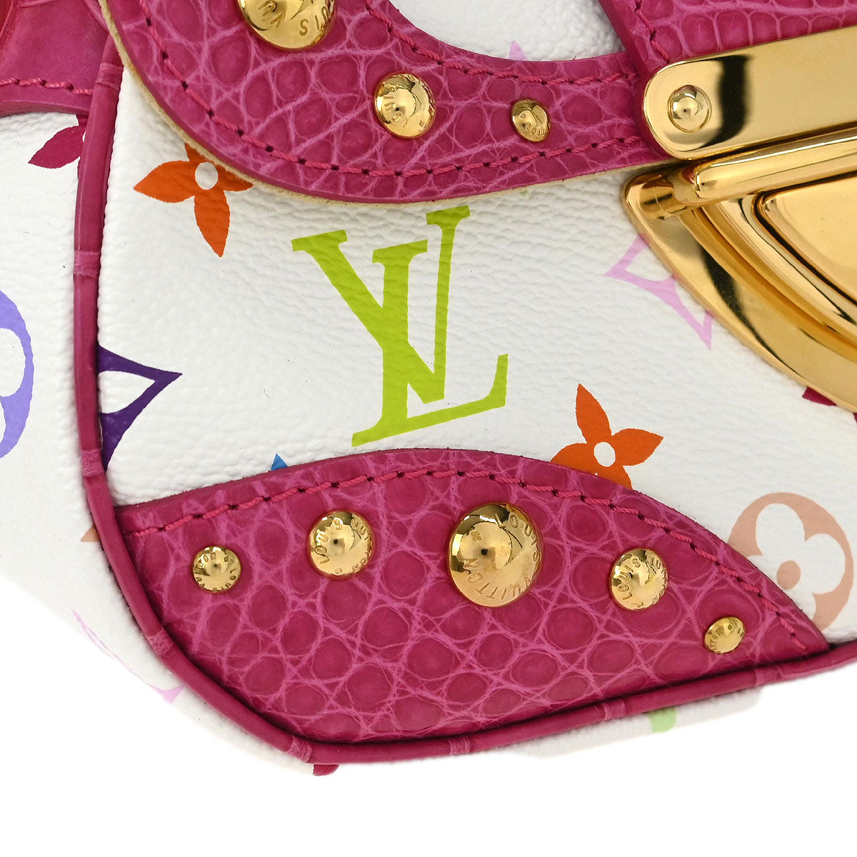 Louis Vuitton * Pink Multicolor Crocodile Marilyn M40450