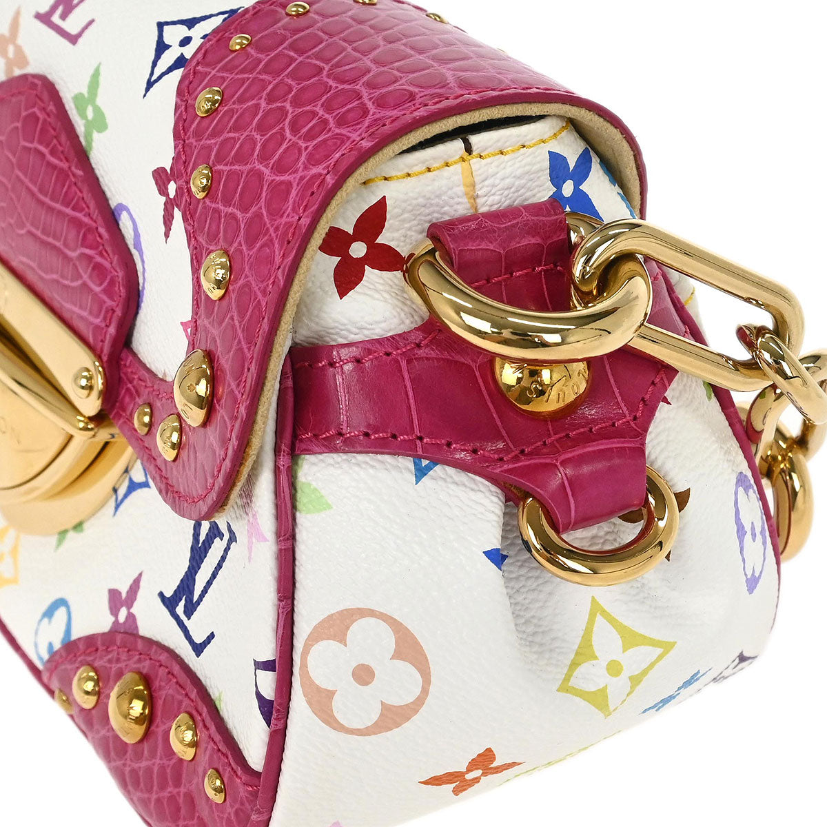 Louis Vuitton * Pink Multicolor Crocodile Marilyn M40450