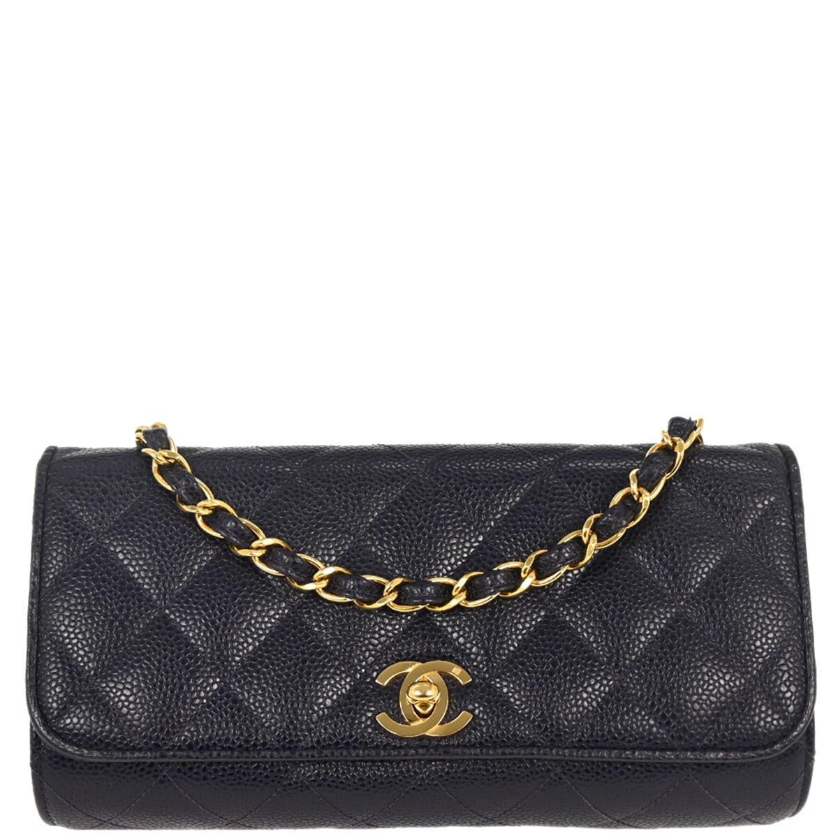 Chanel 1994-1996 Navy Caviar Shoulder Bag