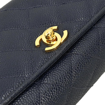 Chanel 1994-1996 Navy Caviar Shoulder Bag