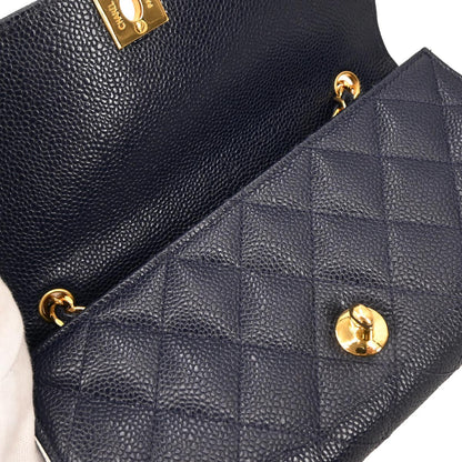 Chanel 1994-1996 Navy Caviar Shoulder Bag