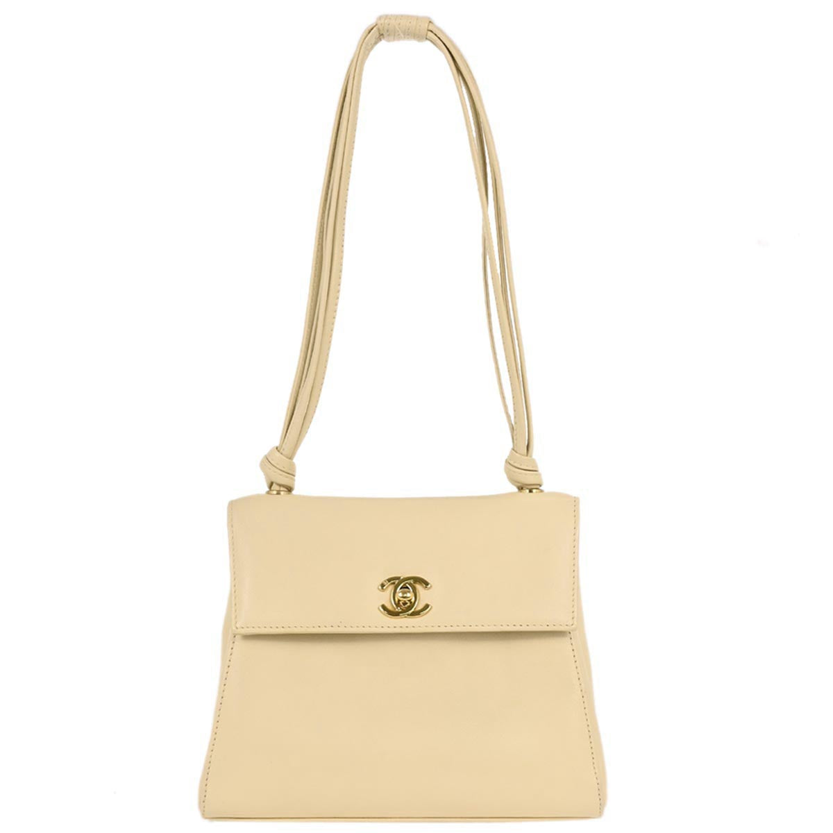 Chanel 1997-1999 Ivory Lambskin Handbag