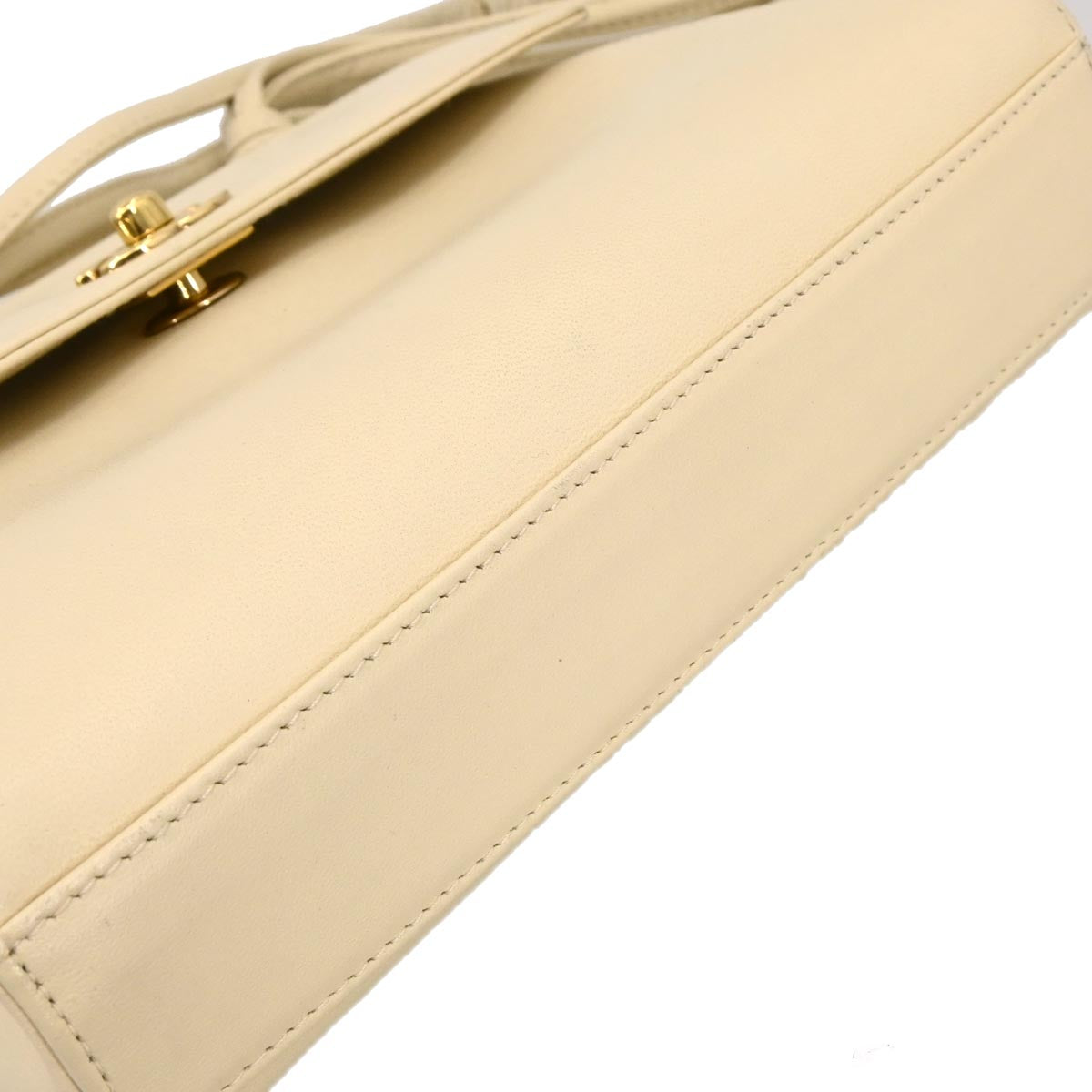 Chanel 1997-1999 Ivory Lambskin Handbag