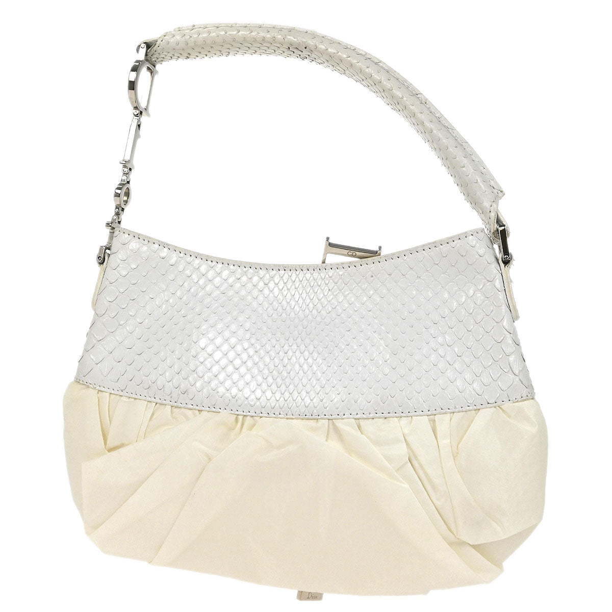 Christian Dior * White Python Ballet Corset Bag Handbag