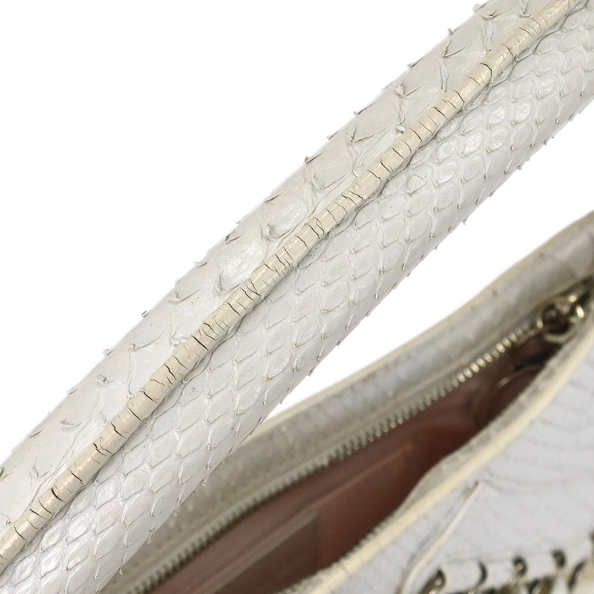 Christian Dior * White Python Ballet Corset Bag Handbag