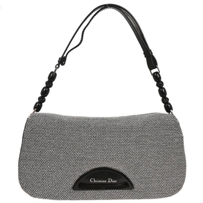 Christian Dior Silver Canvas Malice Handbag