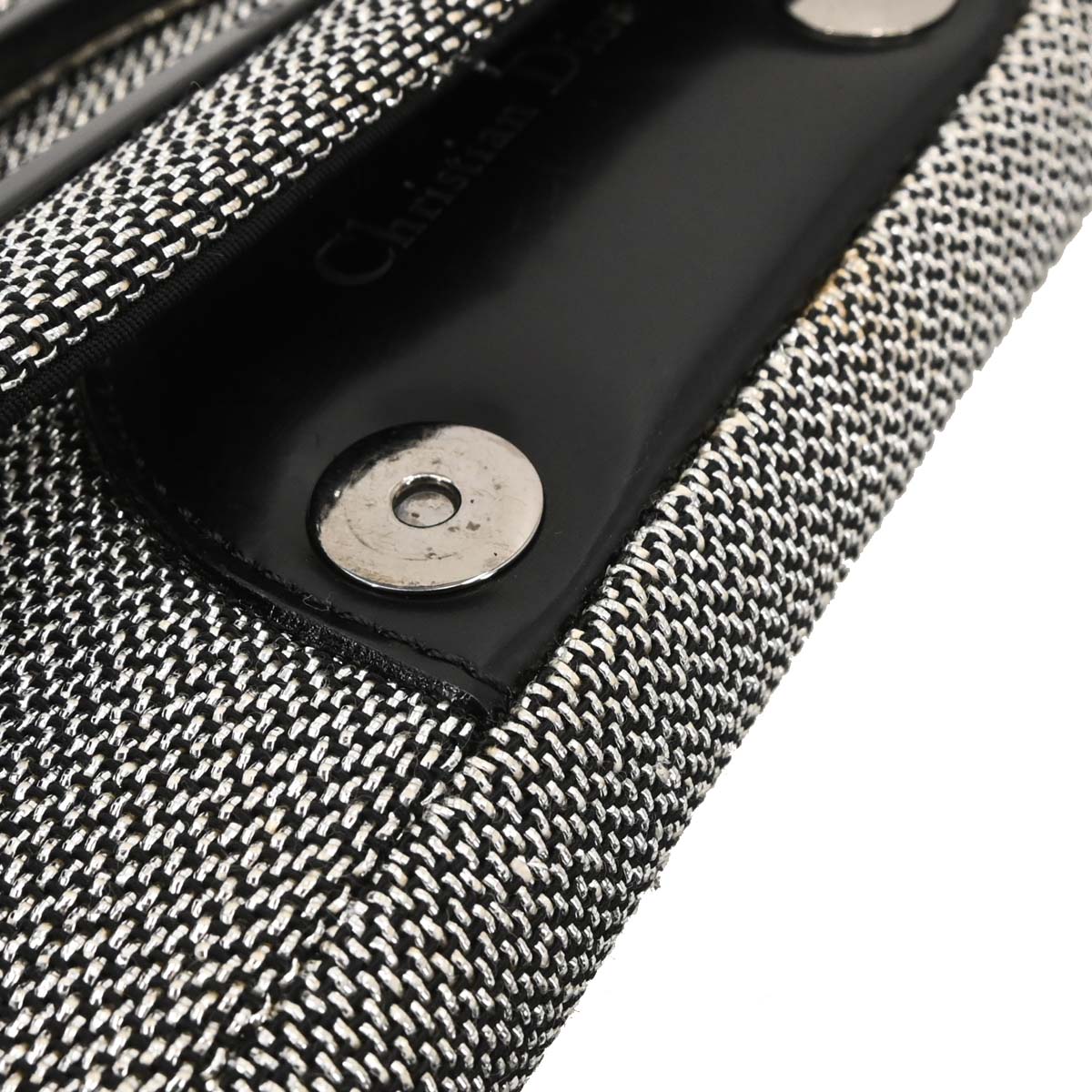 Christian Dior Silver Canvas Malice Handbag