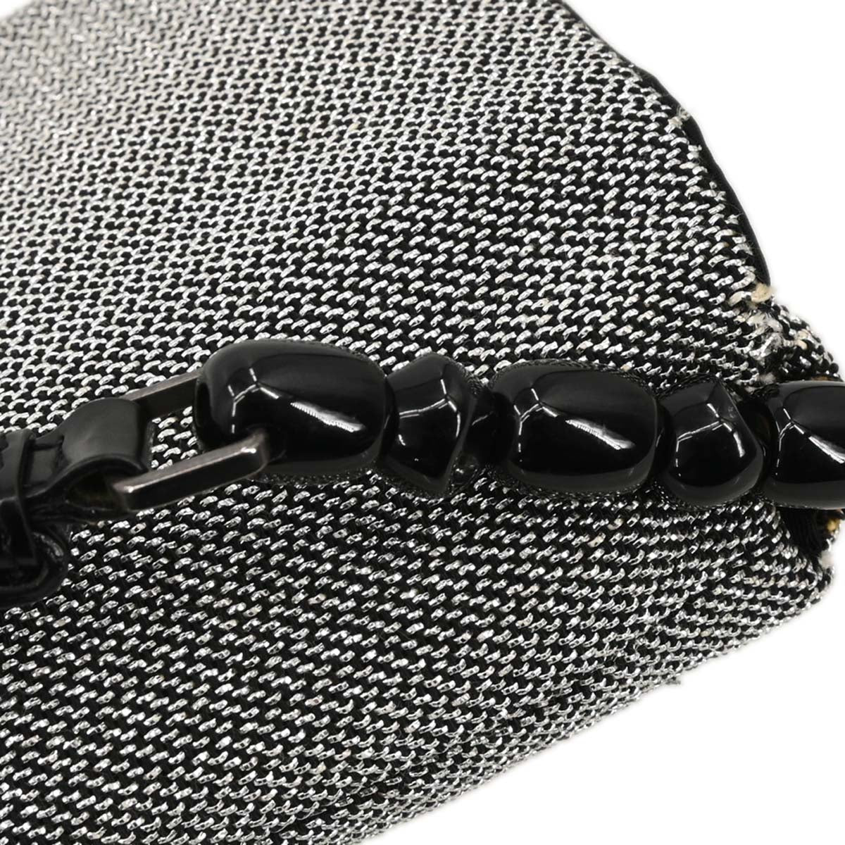 Christian Dior Silver Canvas Malice Handbag