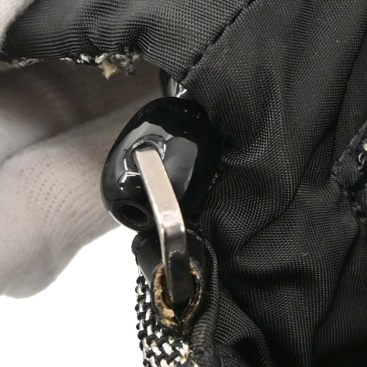 Christian Dior Silver Canvas Malice Handbag