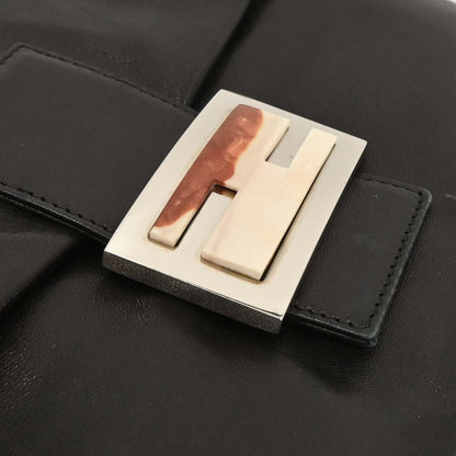 Fendi Black Lambskin Baguette Handbag