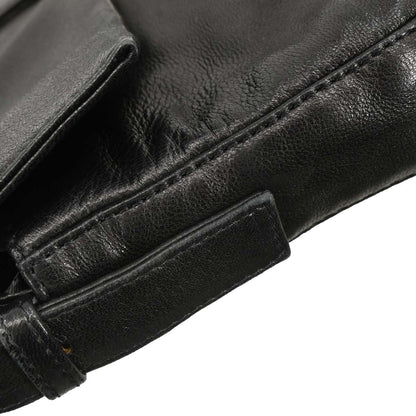 Fendi Black Lambskin Baguette Handbag