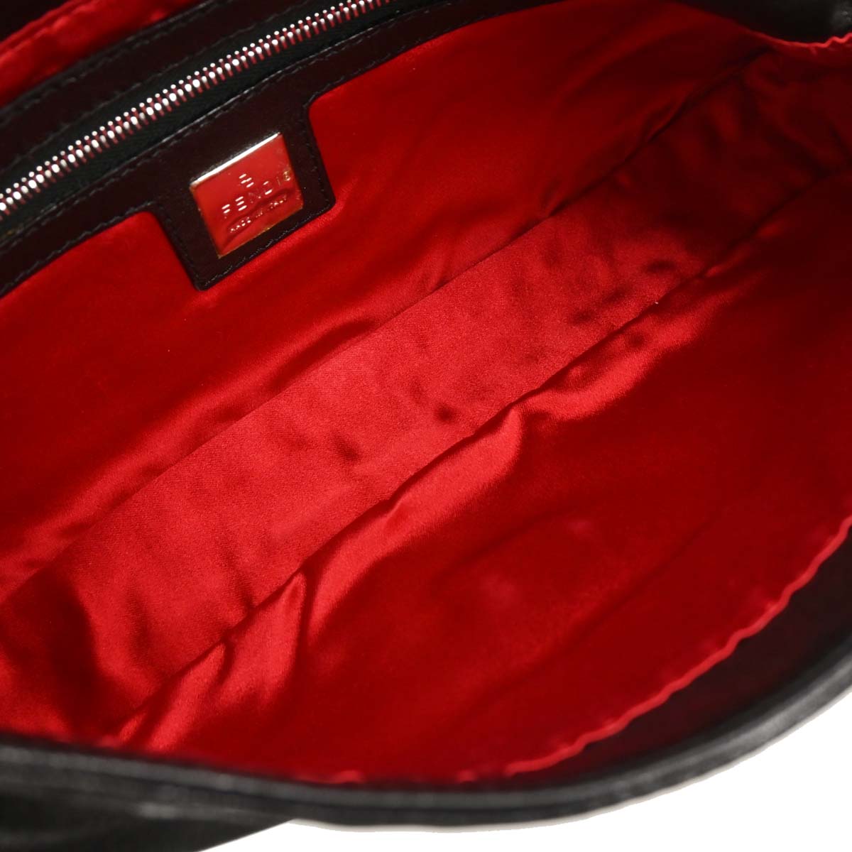 Fendi Black Lambskin Baguette Handbag