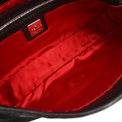 Fendi Black Lambskin Baguette Handbag