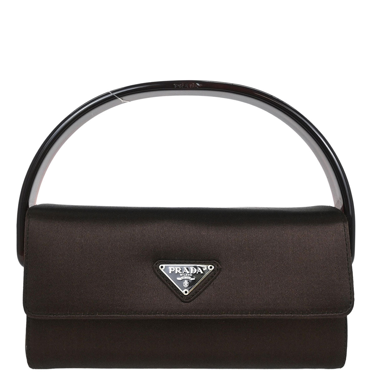 Prada Brown Satin Handbag