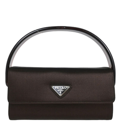 Prada Brown Satin Handbag