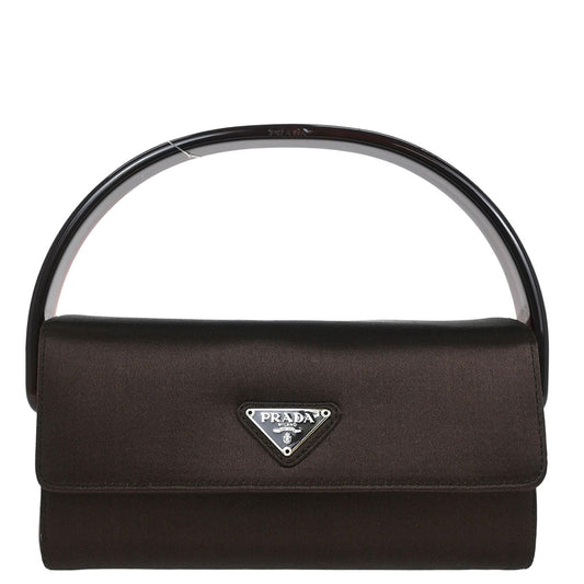 Prada Brown Satin Handbag