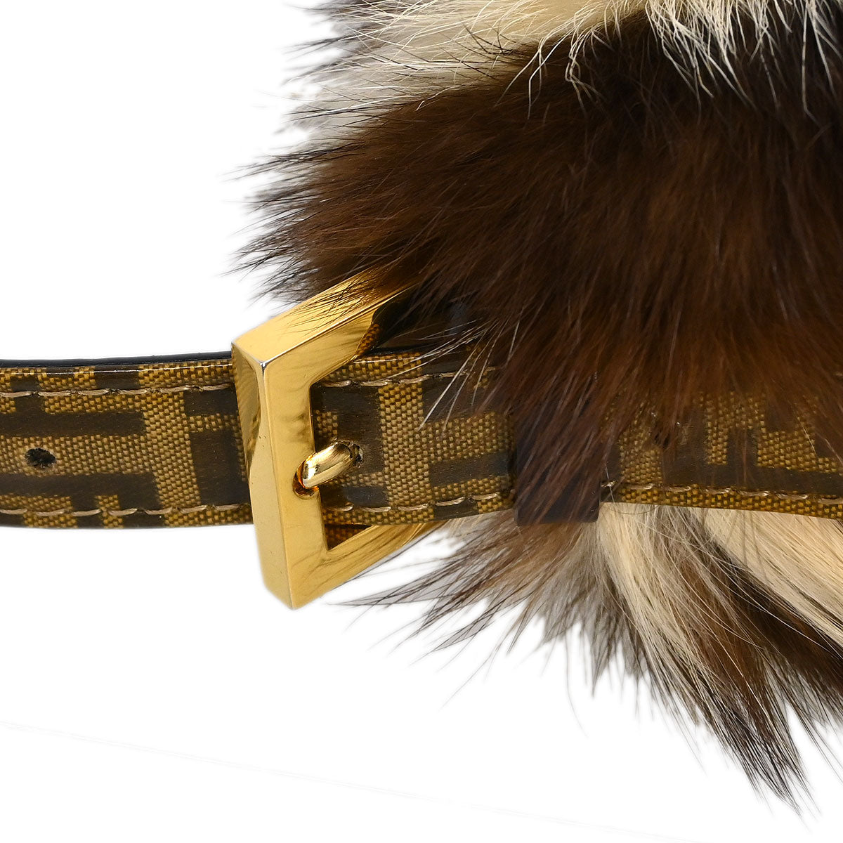 Fendi * Brown Fur Zucchino Baguette Handbag