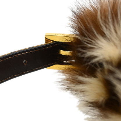 Fendi * Brown Fur Zucchino Baguette Handbag