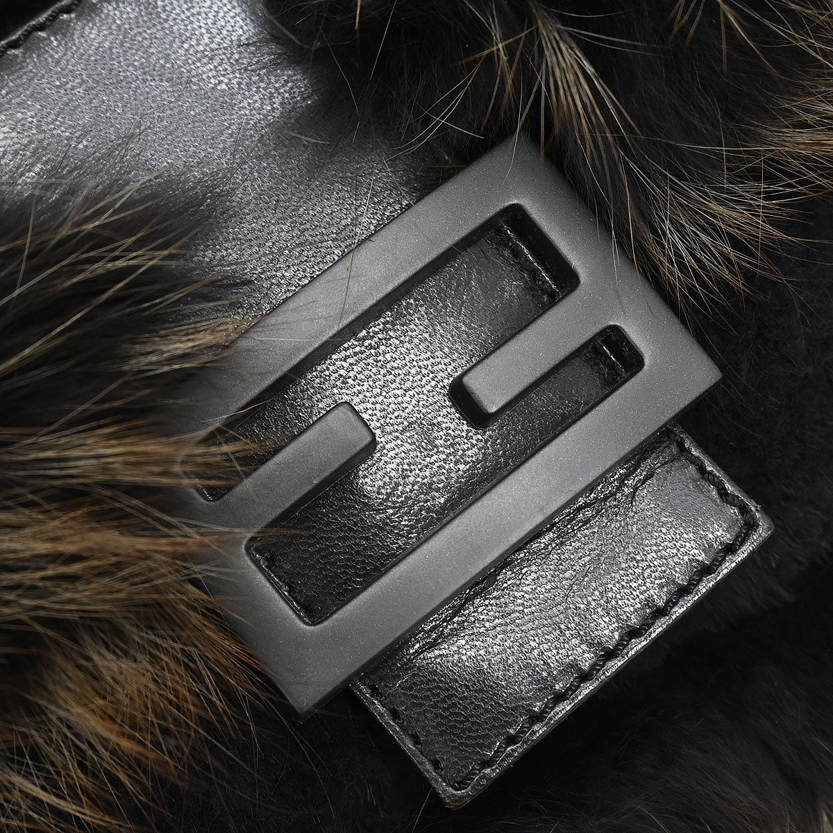 Fendi * Brown Fur Baguette Handbag