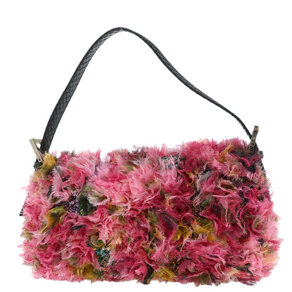 Fendi * Pink Beaded Baguette Handbag