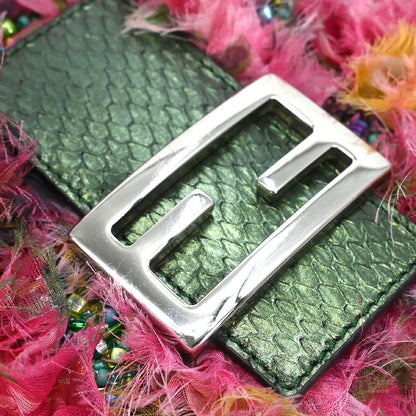 Fendi * Pink Beaded Baguette Handbag