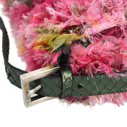 Fendi * Pink Beaded Baguette Handbag
