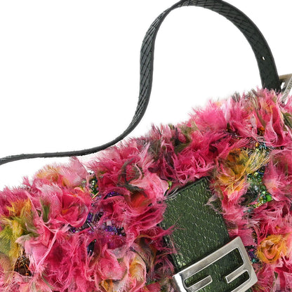 Fendi * Pink Beaded Baguette Handbag