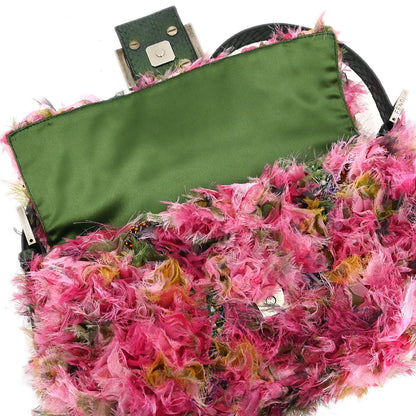 Fendi * Pink Beaded Baguette Handbag