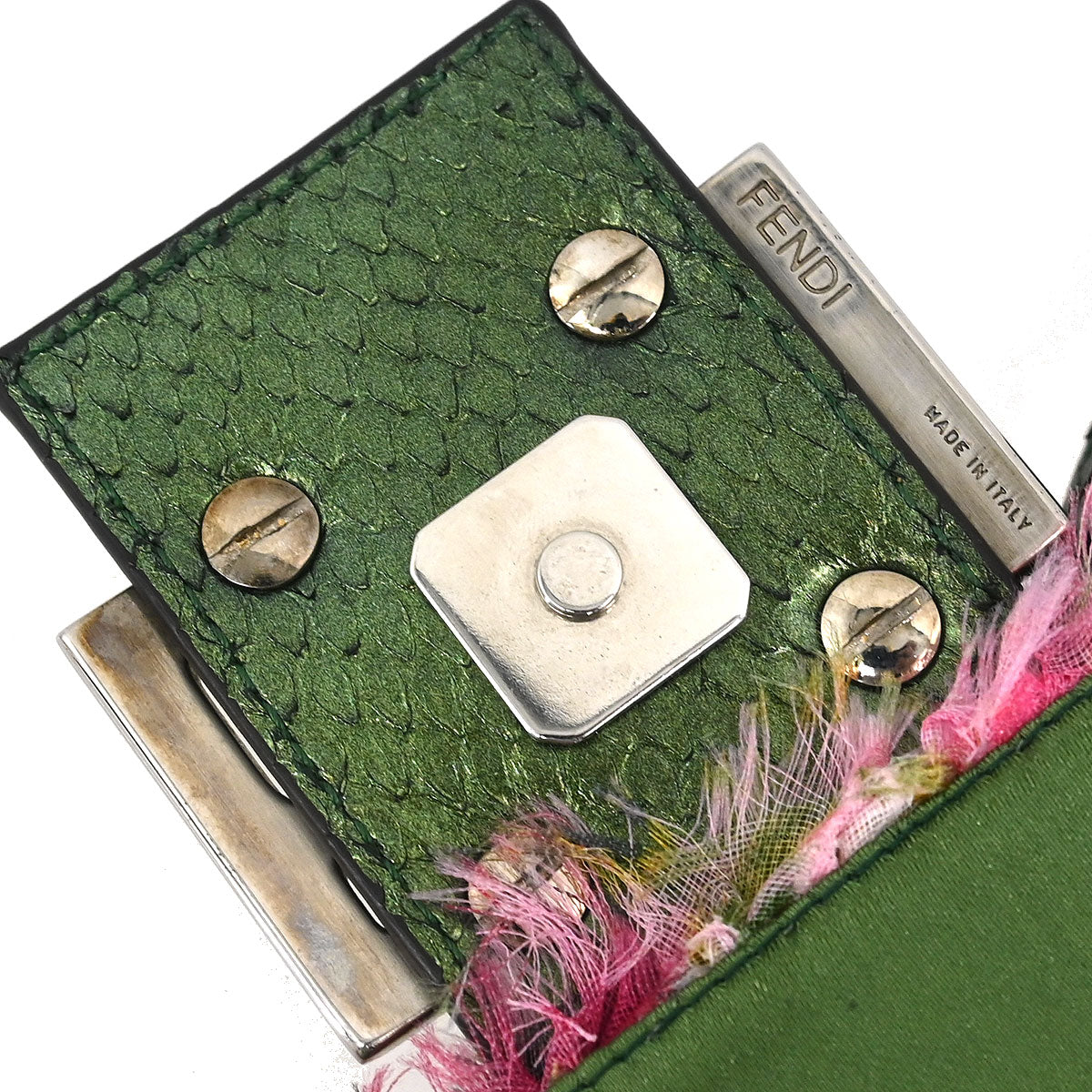 Fendi * Pink Beaded Baguette Handbag