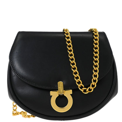 Salvatore Ferragamo Black Gancini Shoulder Bag Bum Bag
