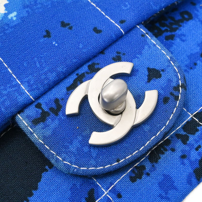 Chanel * 2002-2003 Blue Canvas Surf Line Choco Bar Shoulder Bag