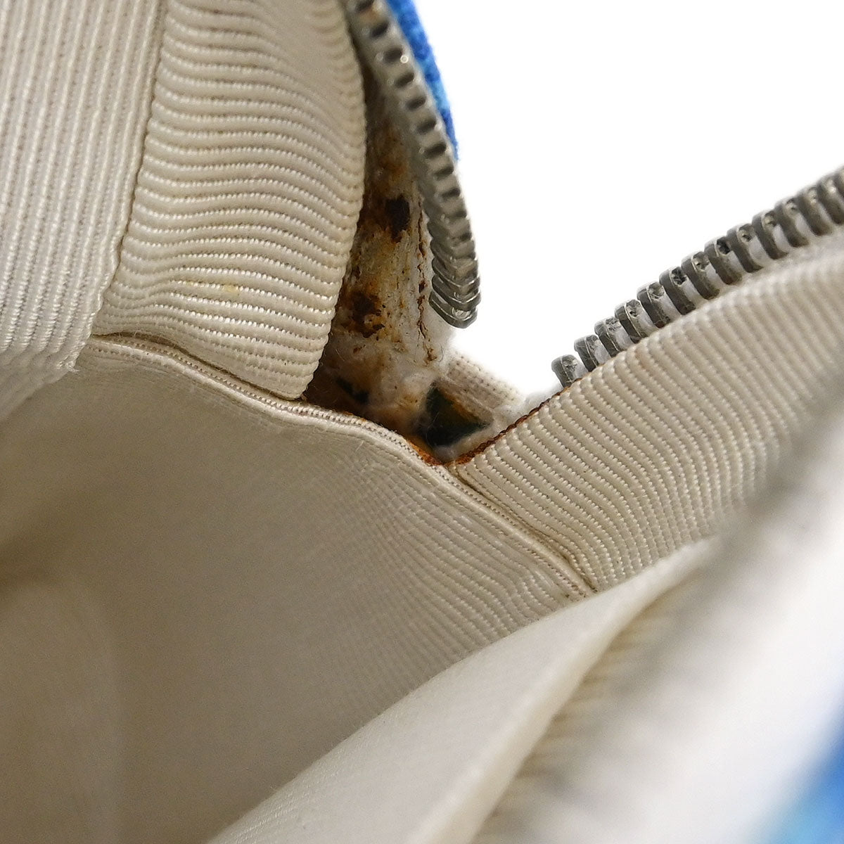 Chanel * 2002-2003 Blue Canvas Surf Line Choco Bar Shoulder Bag