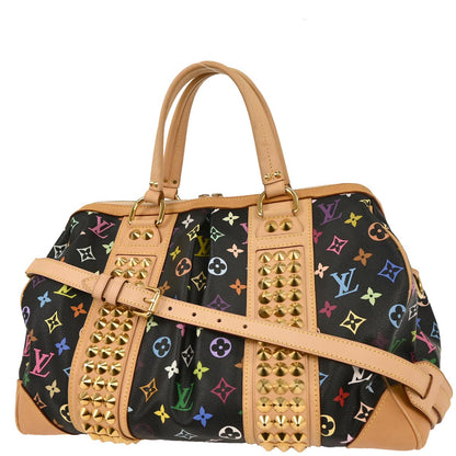 Louis Vuitton Black Multicolor Courtney GM 2way Shoulder Handbag M40261