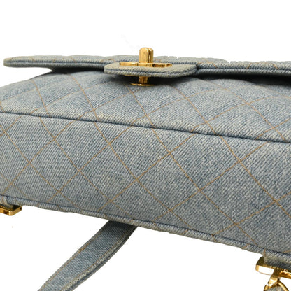 Chanel 1996-1997 Light Blue Denim Backpack