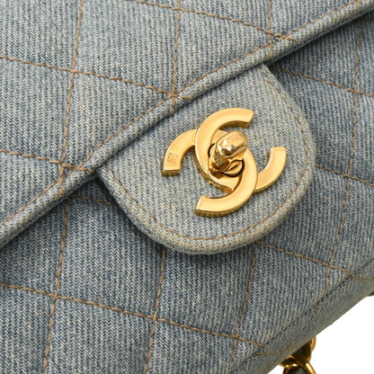 Chanel 1996-1997 Light Blue Denim Backpack
