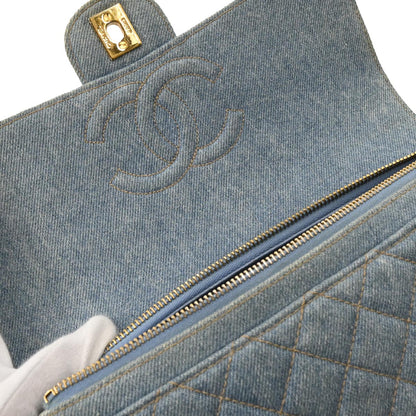 Chanel 1996-1997 Light Blue Denim Backpack