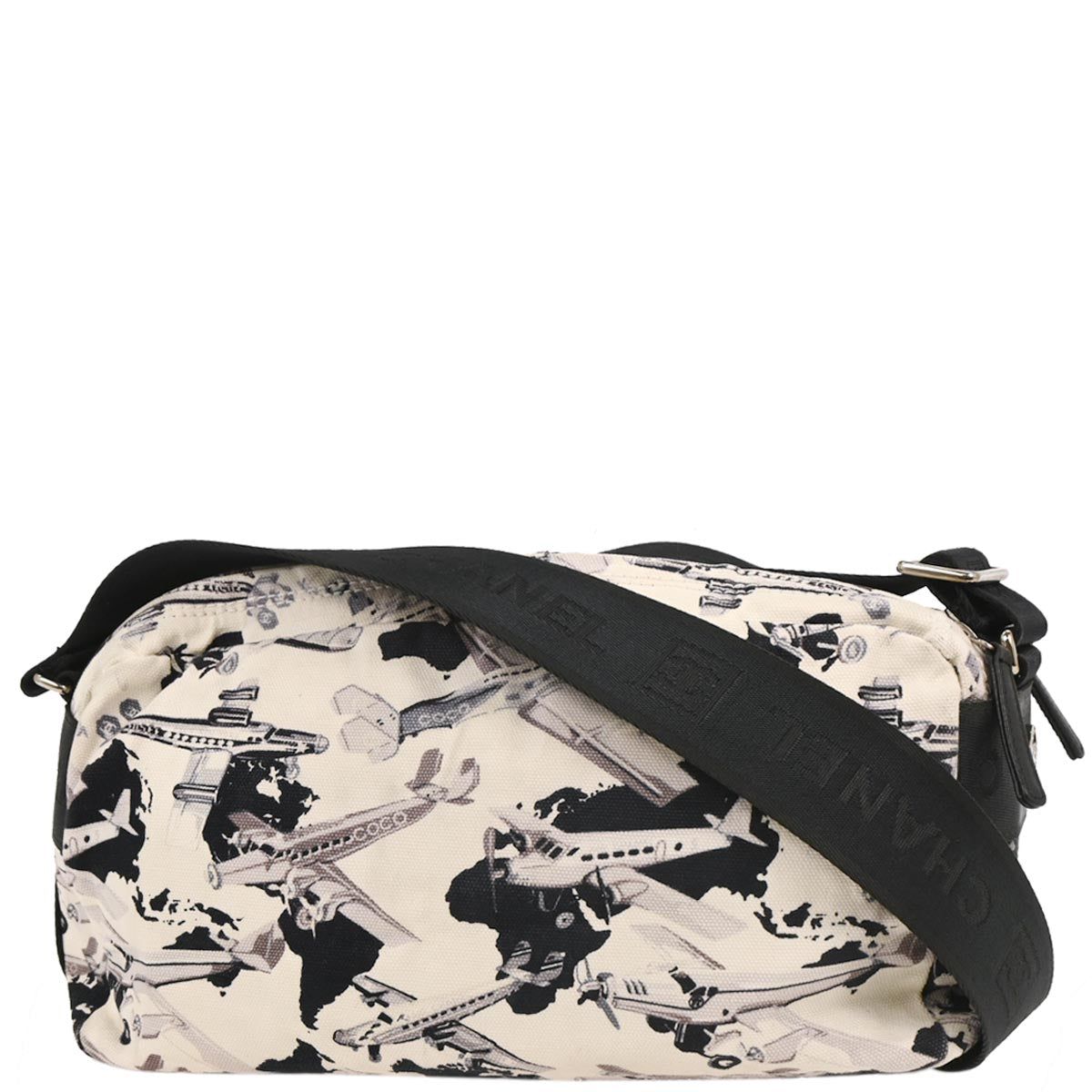 Chanel 2005-2006 White Canvas Airline Shoulder Bag