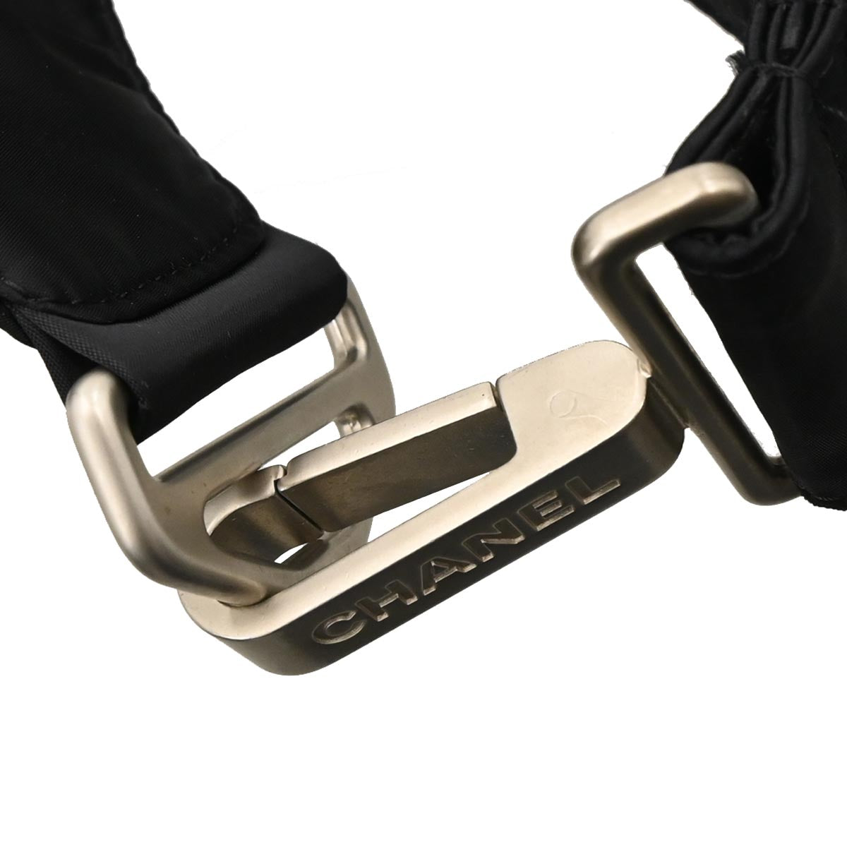 Chanel 2005-2006 Black Satin Sport Line Waist Bum Bag