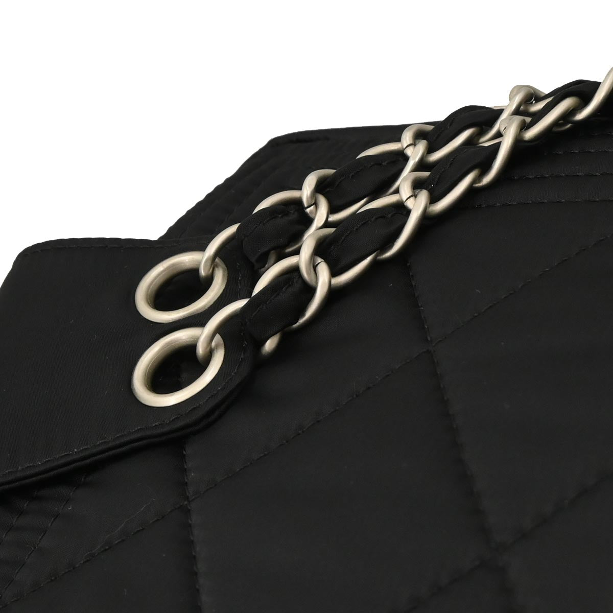 Chanel 2005-2006 Black Satin Sport Line Waist Bum Bag